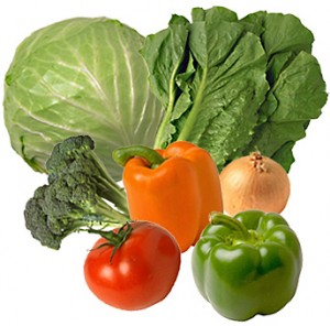 Различные овощи.